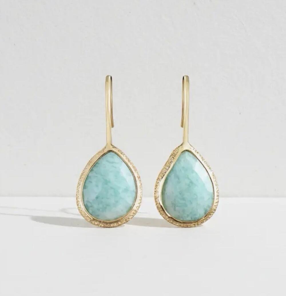 Cape Diablo Earth Healing Energy Amazonite Earrings NWT